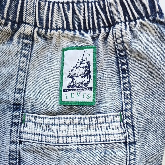 Vintage Levi's Jeans Cargo Denim Nautical Sailor USA Made Infant Baby 12 Months - Picture 5 of 9